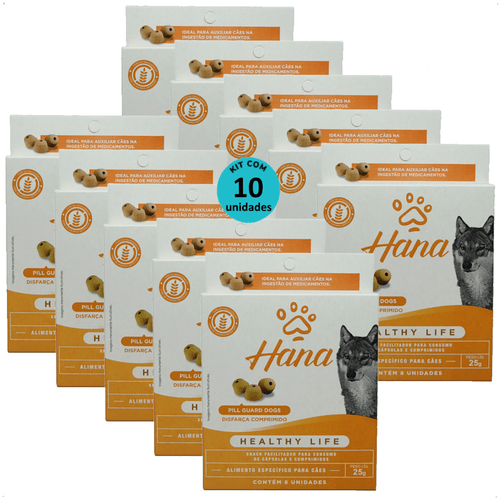SNACK HANA HEALTHY LIFE PILL GUARD DISFARÇA COMPRIMIDOS 25G PARA CÃES KIT COM 10 SNACK HANA HEALTHY LIFE PILL GUARD DISFARÇA COMPRIMIDOS 25G PARA CÃES KIT COM 10